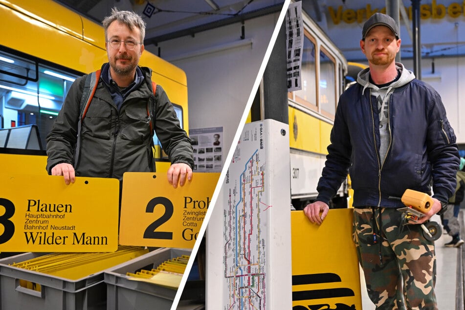 Dresden: Ausverkauf in Trachenberge: Bahn-Fans ganz scharf auf Blinker, Sitze und Schilder