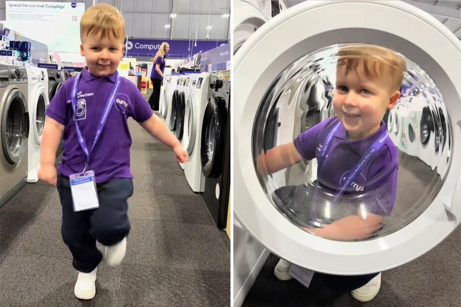 Der Ausflug ins Elektrofachgeschäft war für den kleinen Jungen ein Highlight.