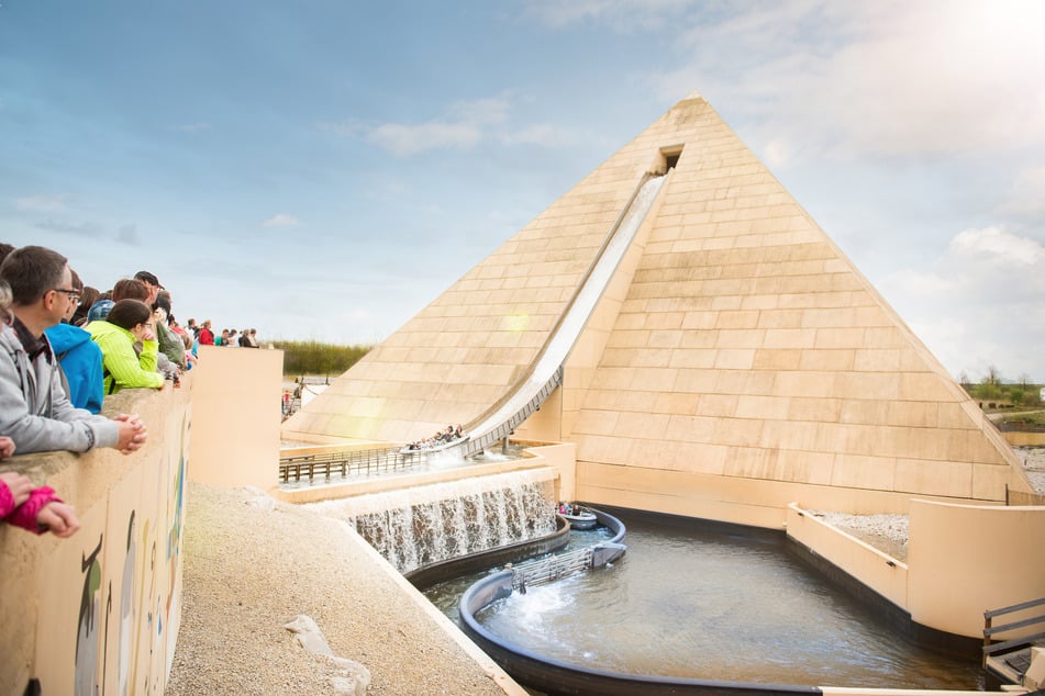 Das Aushängeschild des Parks: Die Wasserrutsche "Fluch des Pharao".