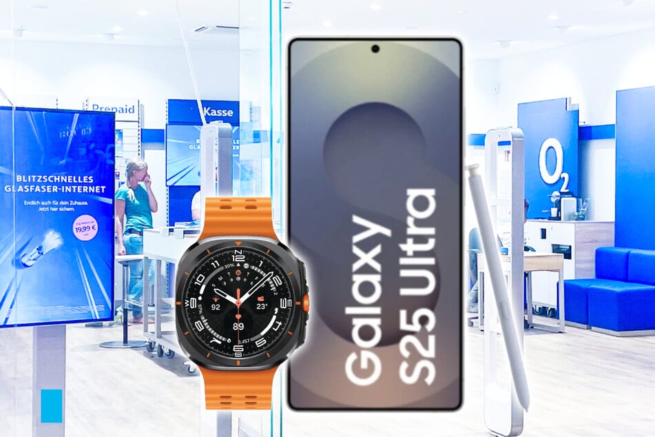 Das Samsung Galaxy S25 Ultra und die Galaxy Watch Ultra im o2 Mobile L mit 100 GB+ für einmalig nur 1 Euro.