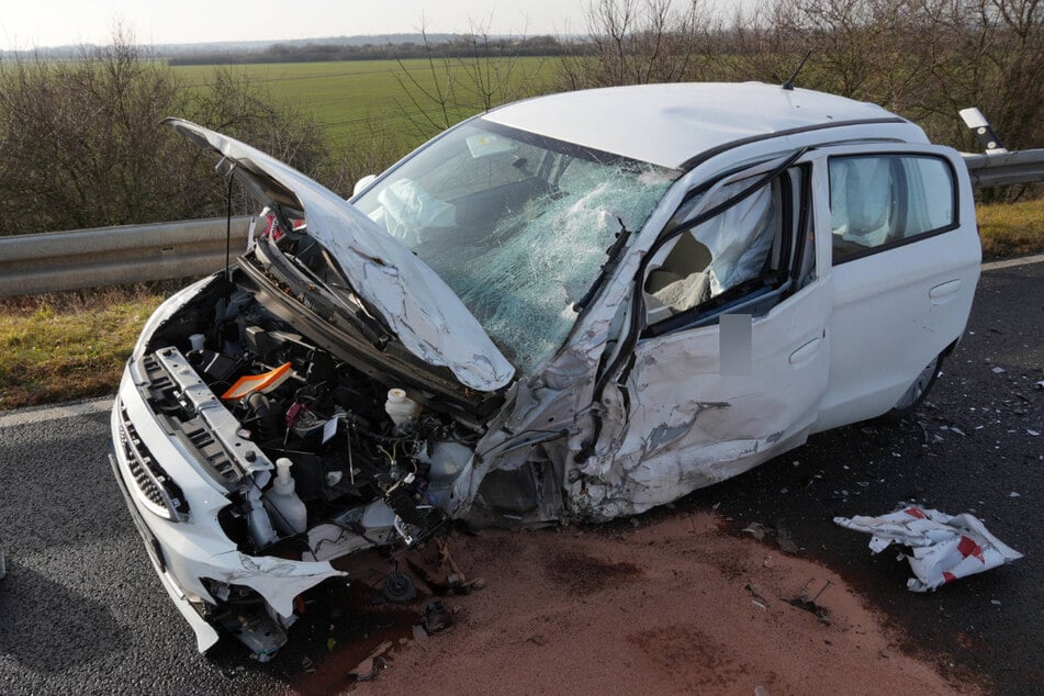 Der Renault wurde dabei schwer beschädigt, die 64-jährige Fahrerin darin eingeklemmt. Ein Hund, der auf dem Rücksitz mitgefahren war, überlebte das Unglück nicht.