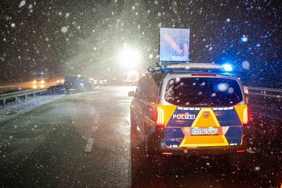 Auf der A14 krachte es aufgrund der Glätte mehrmals.