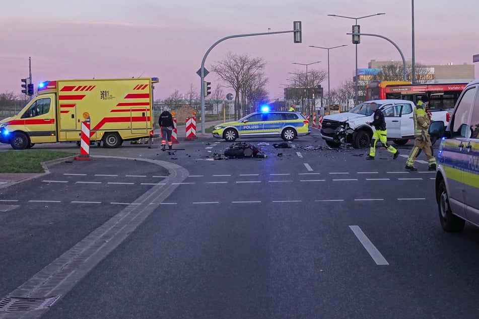 Auf der Kreuzung Rähnitzer Allee kam es zu dem tödlichen Crash.