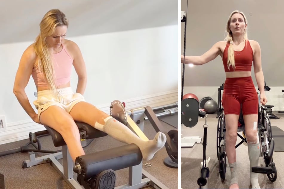 Obwohl sie noch im Rollstuhl sitzt, hat Ski-Alpin-Star Lindsey Vonn (41) nur 25 Tage nach ihrem Horror-Sturz bei den Olympischen Winterspielen das Training wieder aufgenommen.