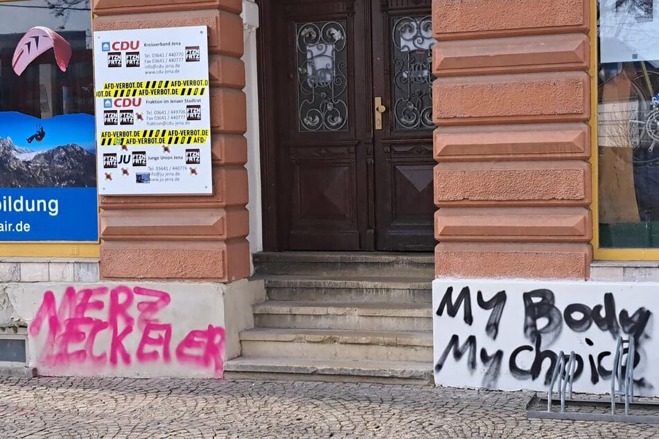 Das Büro der Jenaer CDU wurde in der Nacht beschmiert.