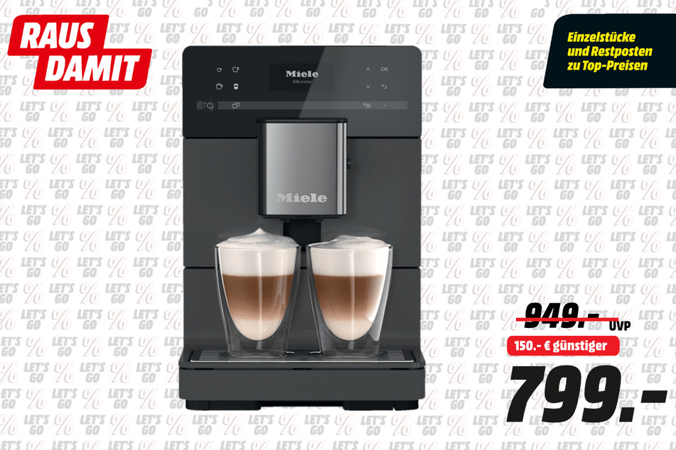 Miele-Kaffeevollautomat für 799 statt 949 Euro.