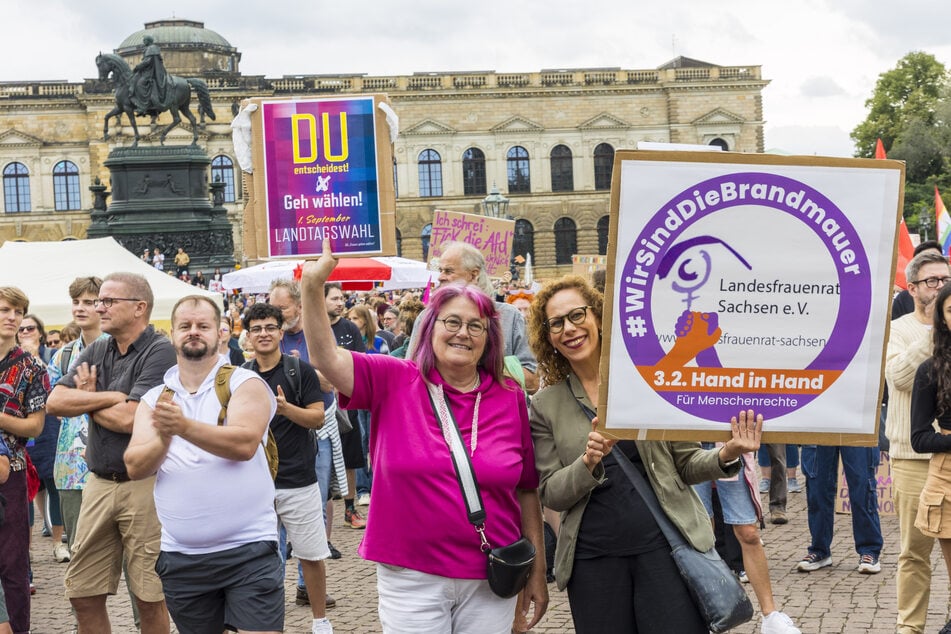 Auch der Landesfrauenrat beteiligte sich an der Demonstration.