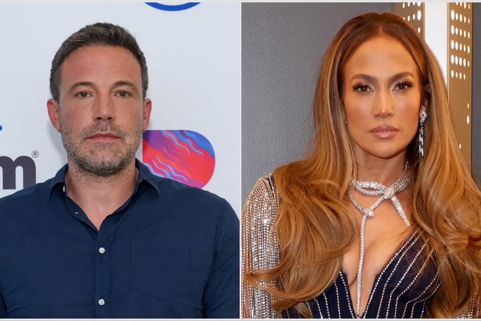Jennifer Lopez (r) gushed about her date night with Ben Affleck at this year's Grammy Awards, dispelling chatter that the actor was miserable at the event.
