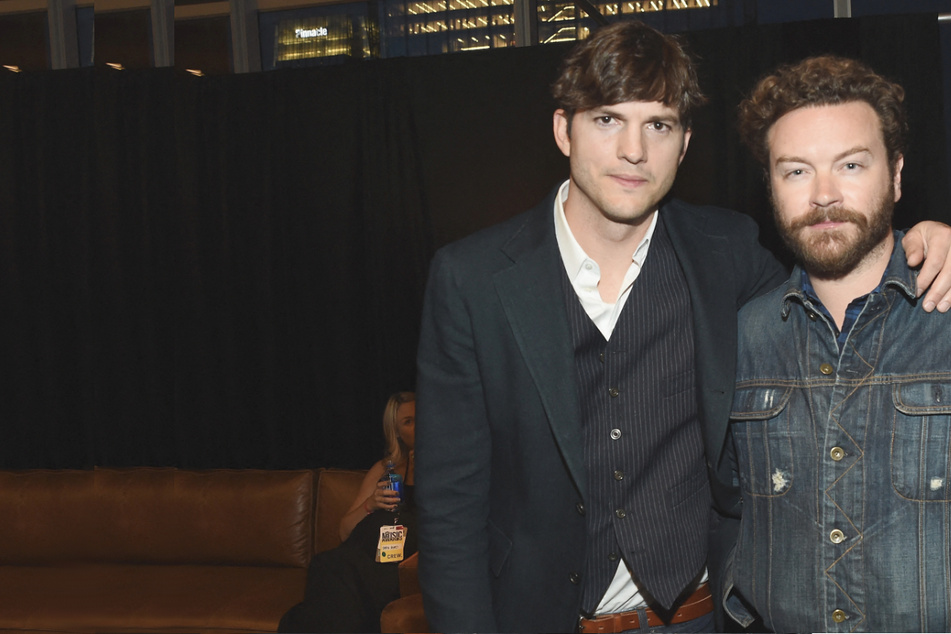 Ashton Kutcher (l.) called his co-star Danny Masterson, who has been convicted of rape, a "role model" in a letter sent to the sentencing judge.