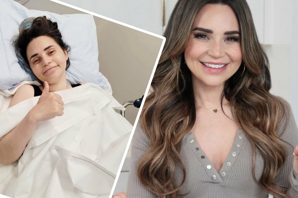 Influencer Rosanna Pansino (28) had her breast implants successfully removed (collage).