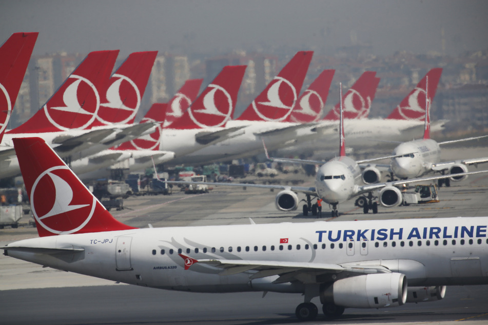 Flugzeuge der Turkish Airlines in Istanbul.