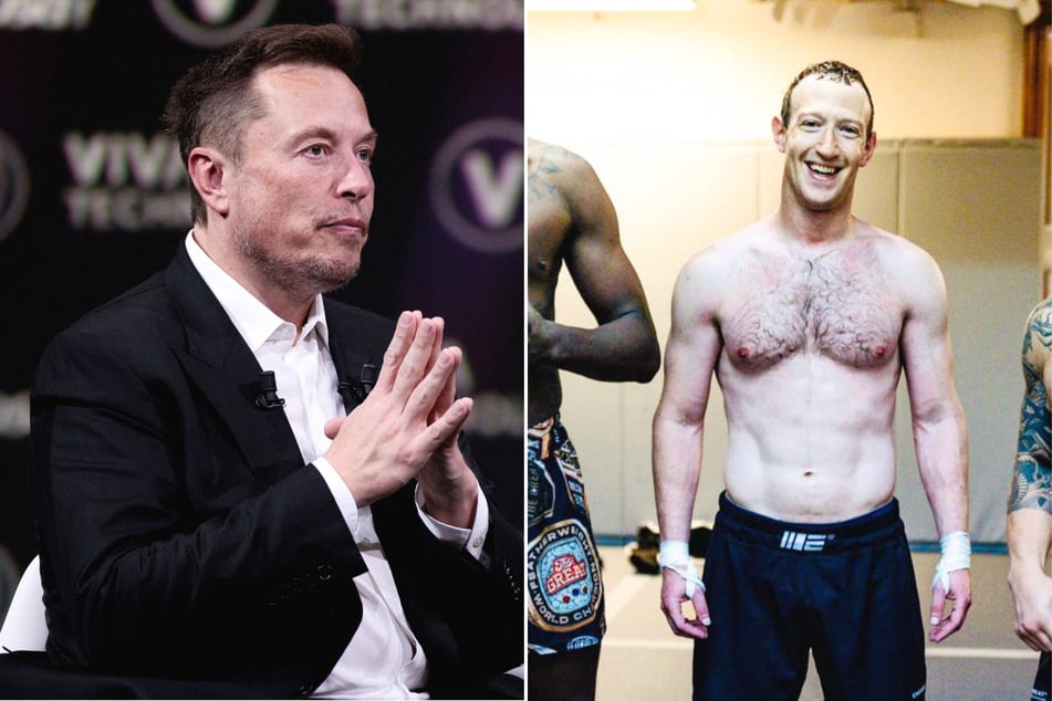 Elon Musk (l.) has some real competition on his hands as Mark Zuckerberg showed off the results of his training ahead of their rumored cage match.