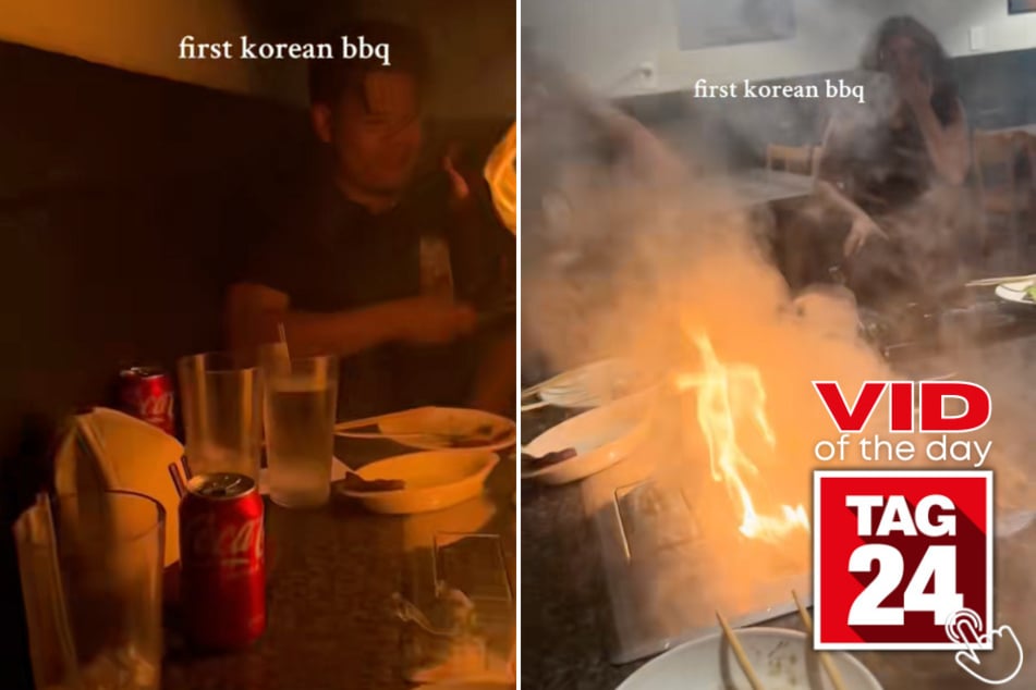 This first-time Korean BBQ for a group of friends got way too hot to handle!