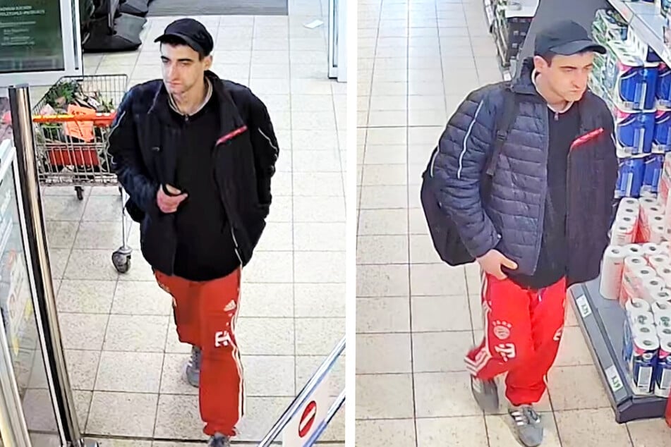 Mit Überwachungsfotos sucht die Brandenburger Polizei nach dem Tatverdächtigen.
