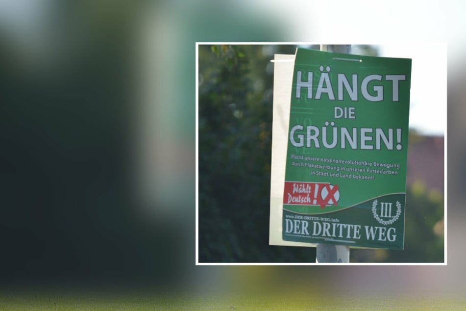 "Hängt die Grünen" Plakate vom III. Weg dürfen bleiben: Stadt Zwickau wehrt sich
