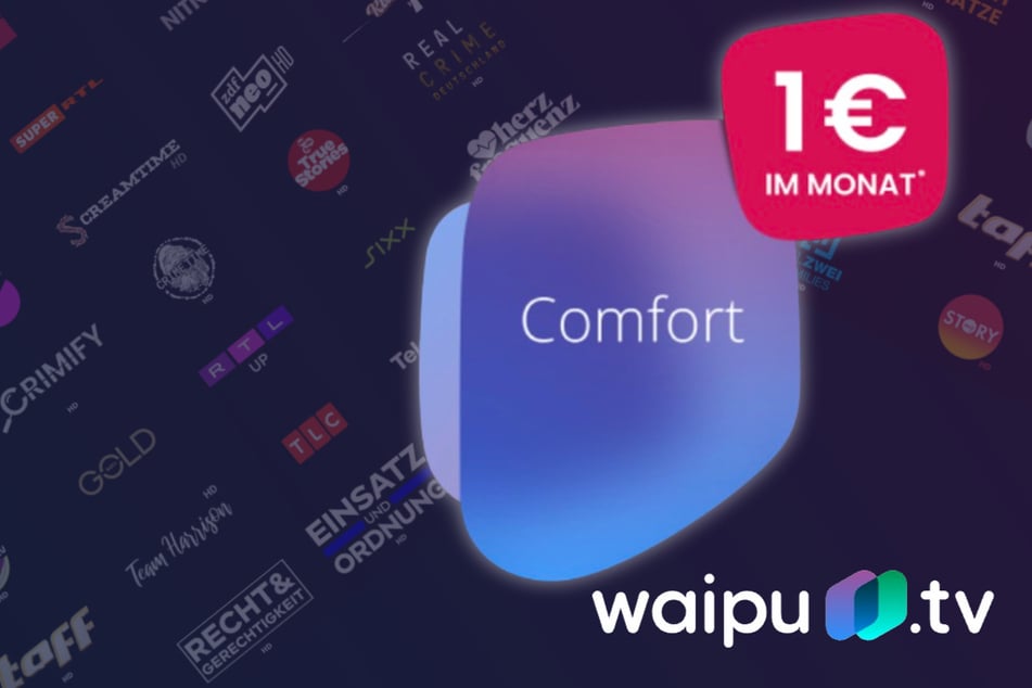 Exklusives waipu.tv Angebot: 12 Monate nur 1 statt 7,49 Euro pro Monat