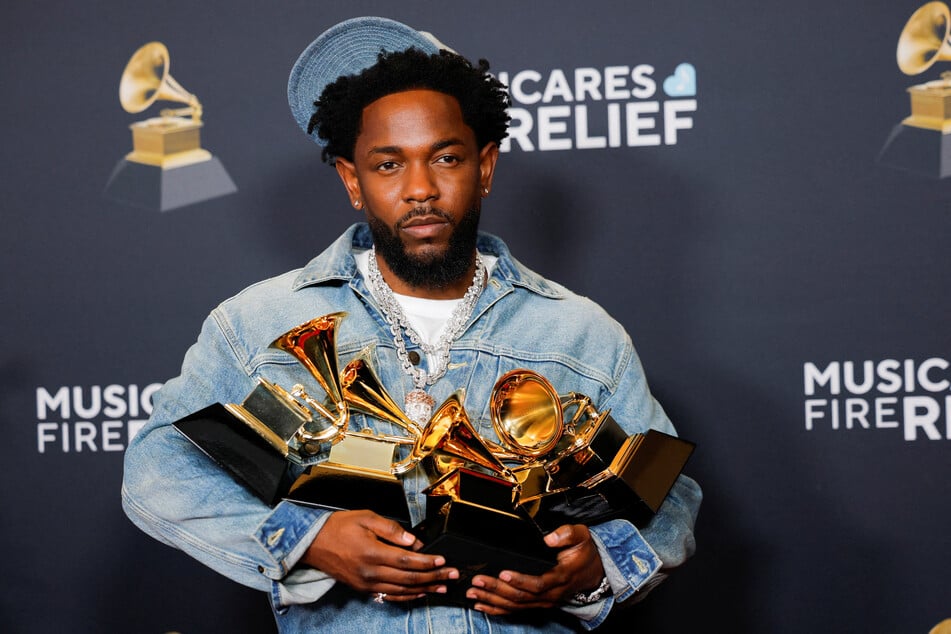 Kendrick Lamar swept up five awards at the Grammys, including Record and Song of the Year.