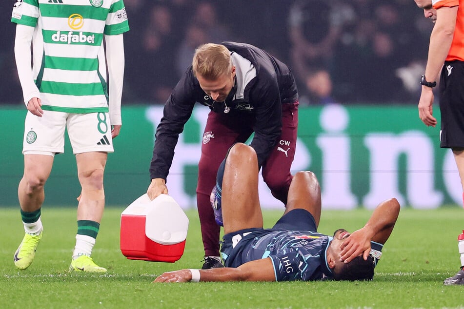 Benjamin Henrichs (27) hat am Dienstag gegen Celtic auch leiden müssen. RB Leipzig muss gegen Gladbach möglicherweise auf ihn verzichten.