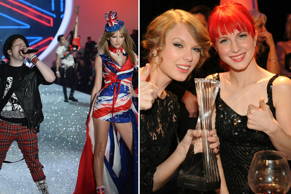 Hayley Williams (r.) of Paramore and Fall Out Boy are both featured on Speak Now (Taylor's Version).