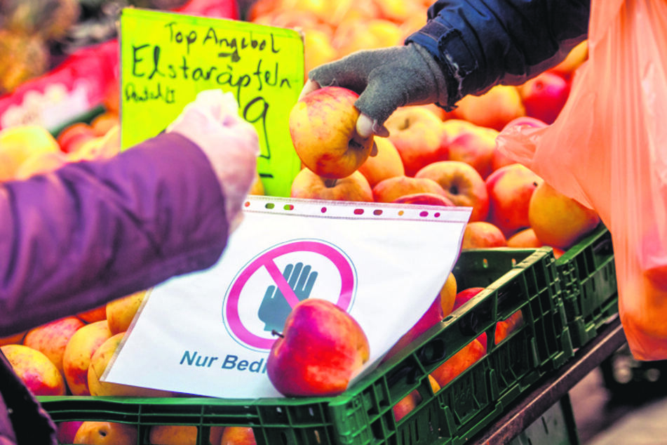Der Wochenmarkt in Chemnitz wurde gestern dann doch dichtgemacht.