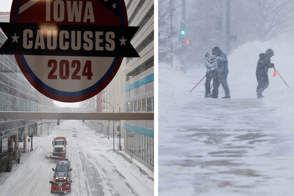 Winter freeze chills Iowa caucus campaigns and threatens NFL playoffs with "dangerous cold"