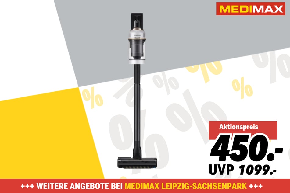 Samsung-Stielsauger Bespoke Jet Plus - VS20B95C43W/WD für 450 statt 1.099 Euro