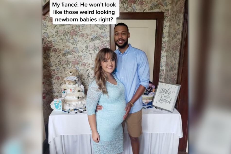 TikTok couple Ash and Cell showed off their son shortly after giving birth on the video platform.