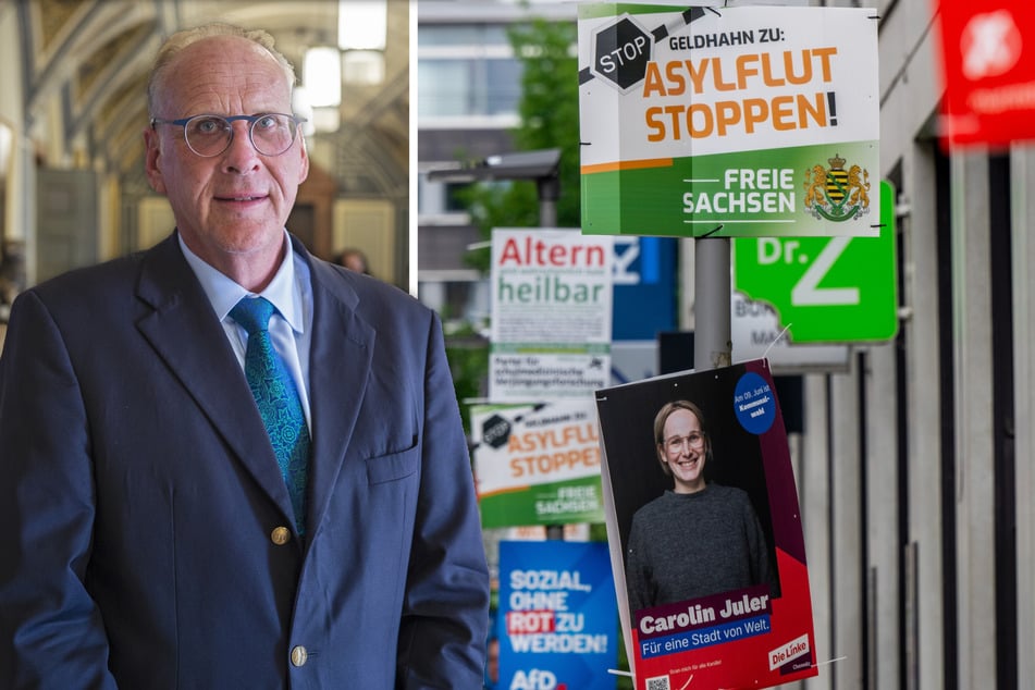 Der Chemnitzer AfD-Fraktions-Chef Volker Dringenberg (52) fordert neue Regeln für die Plakatwerbung vor Wahlen.