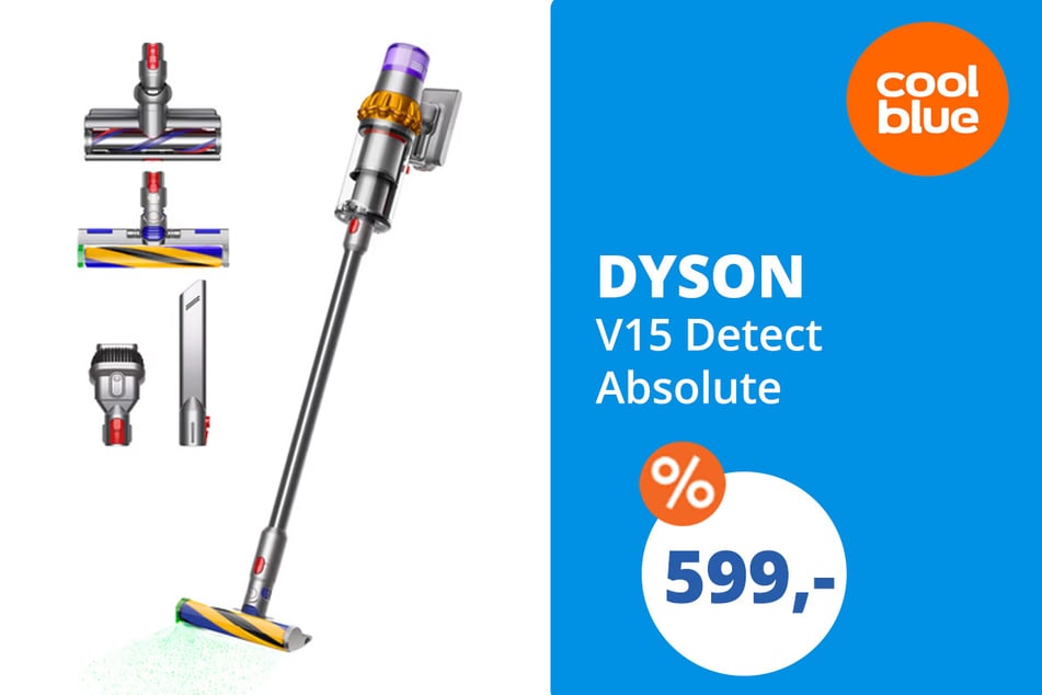 Der Dyson Staubsauger
für 599 Euro.