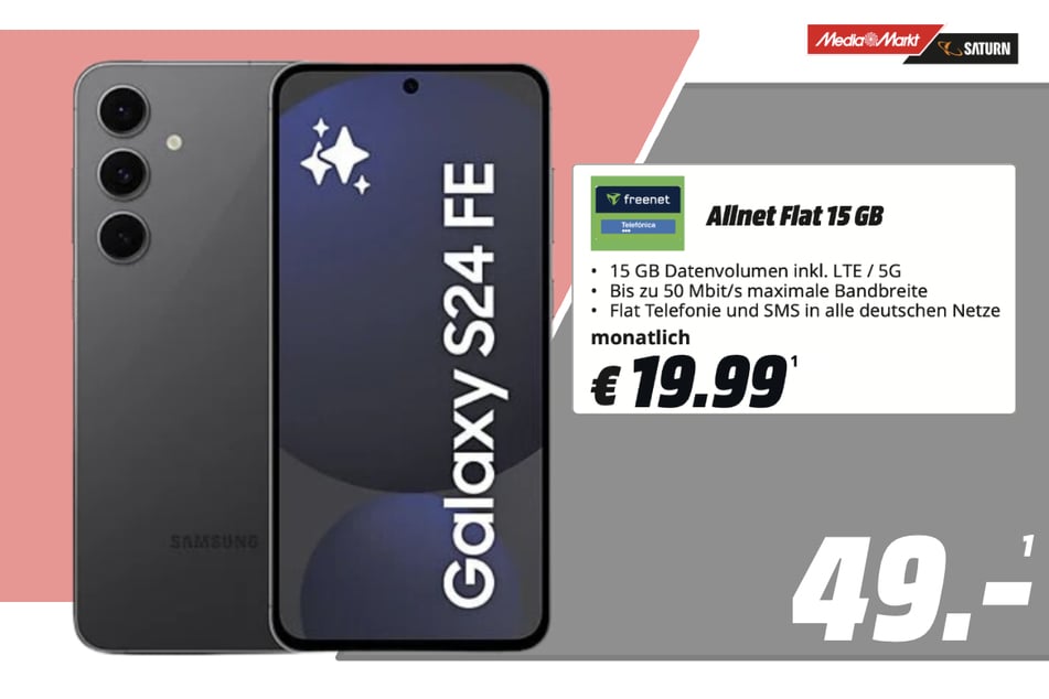 Samsung Galaxy S24 FE für 49 Euro im Tarif.