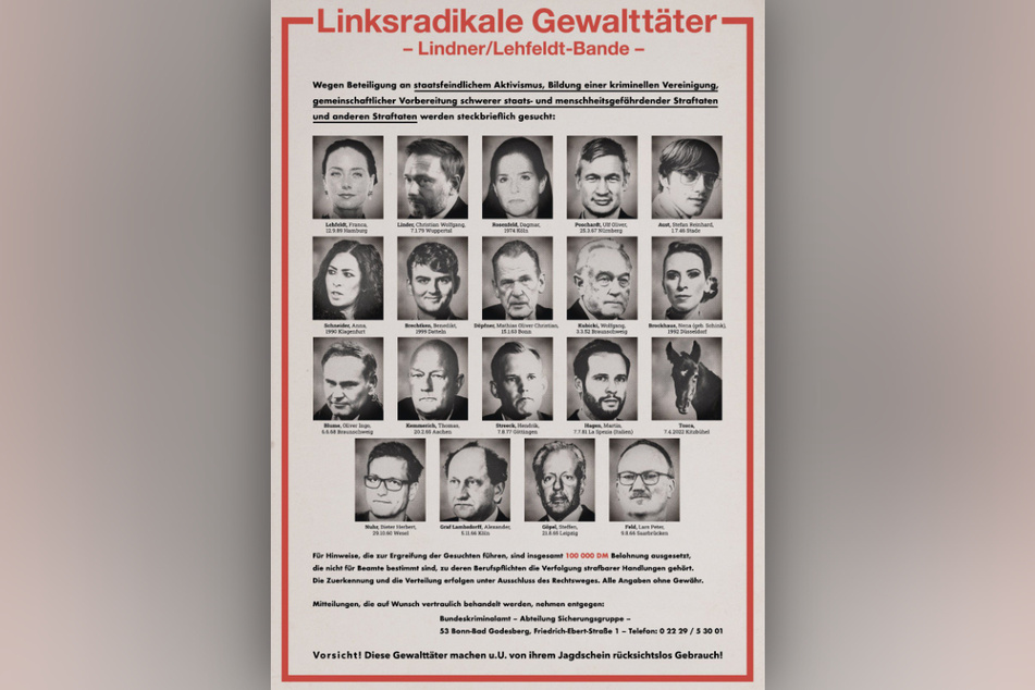 Jan Böhmermann sucht mit dem Plakat nach "linksradikalen Gewalttätern".