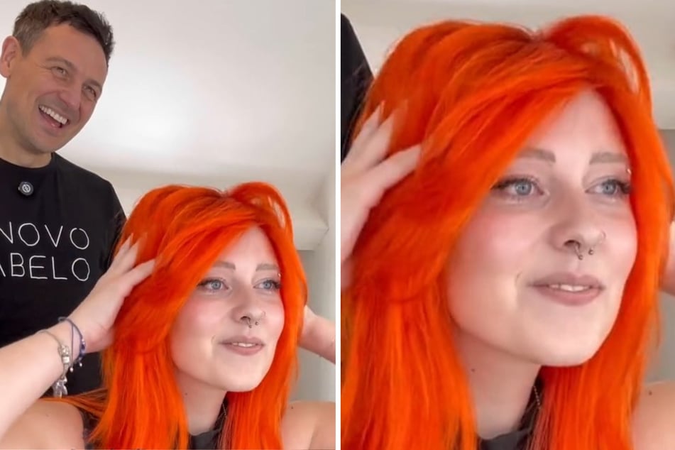 Was für eine Verwandlung: Mit Make-up und feuerroten Haaren sieht Jess (18) ganz anders aus.