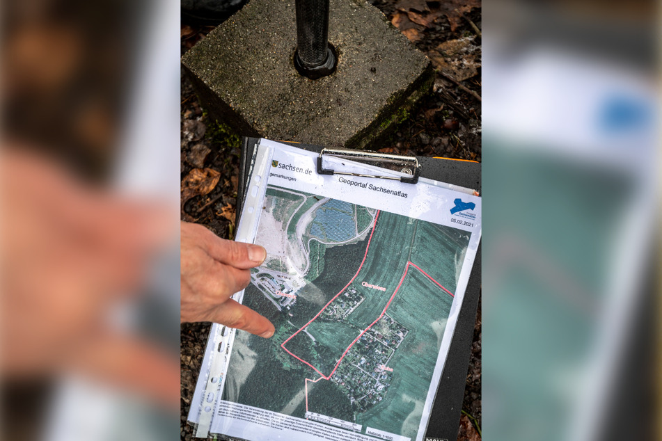 Urgemarkung: Auf dem Beutenberg am östlichen Stadtrand ist die ursprüngliche Chemnitzer Grenze noch erhalten.