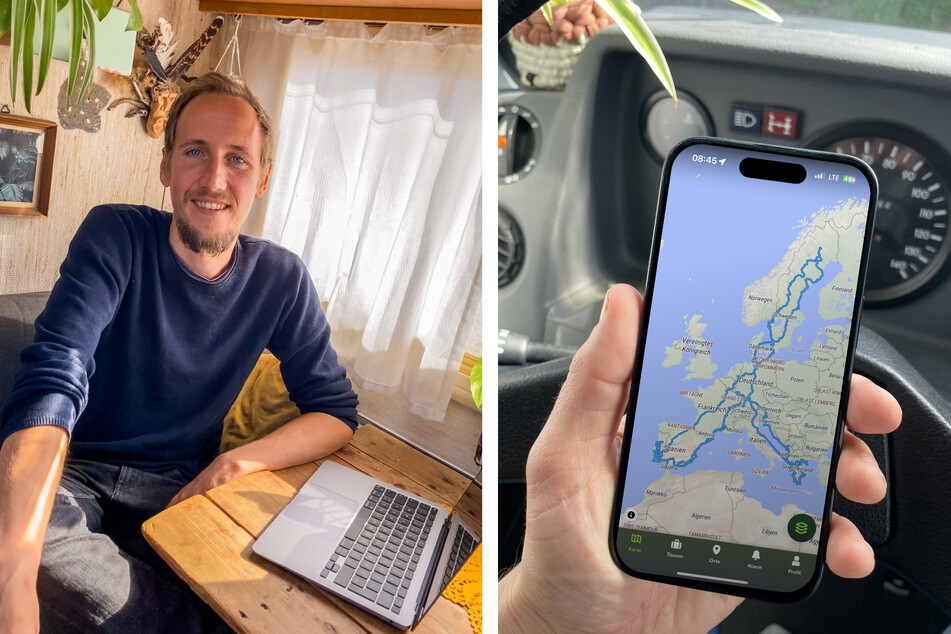 Fabian Schreiber (36) entwickelte einen Touren-Tracker auf Reisen.