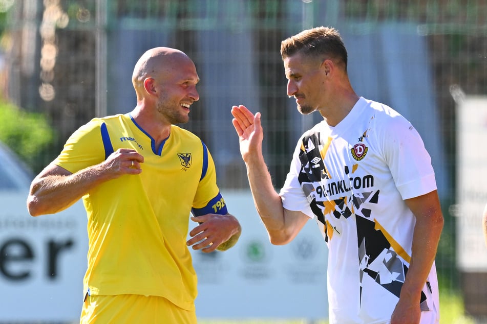 Toni Leistner (36, l.) und Stefan Kutschke (37) treffen jetzt auch nach dem Karriereende wieder aufeinander.