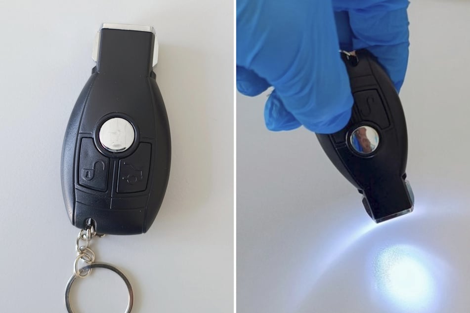 Der aufgefundene Elektroschocker ähnelt einem Autoschlüssel.