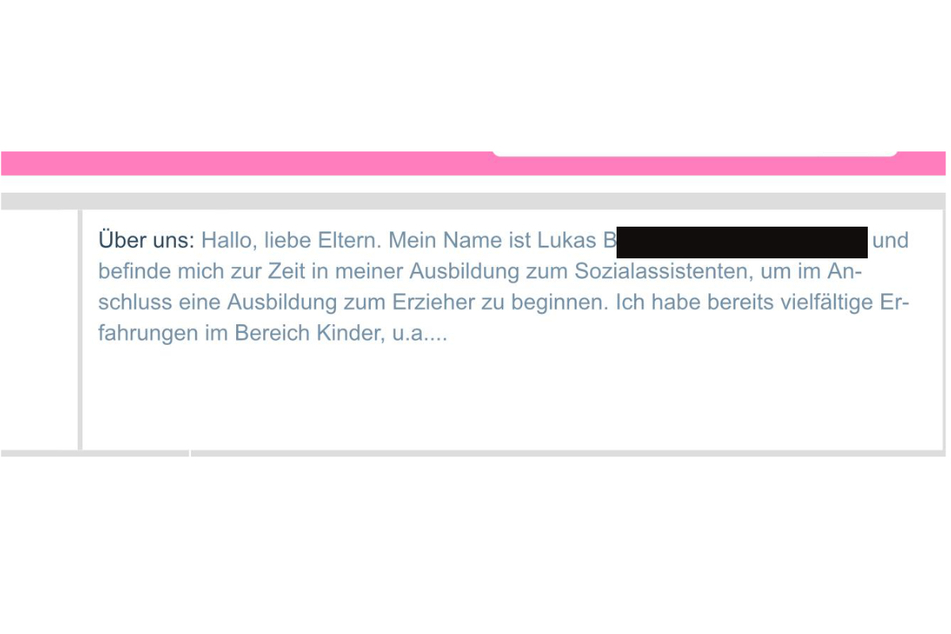 Auf einer Internetplattform bot sch der Angeklagte als Babysitter oder Nachhilfelehrer an.