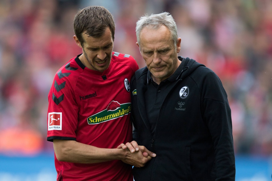 Schuster und Christian Streich (r.) als Spieler und Trainer. Nun beerbt der 38-Jährige seinen einstigen Coach.