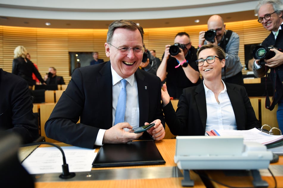 Bodo Ramelow zeigte sich vor der Abstimmung noch sehr entspannt-