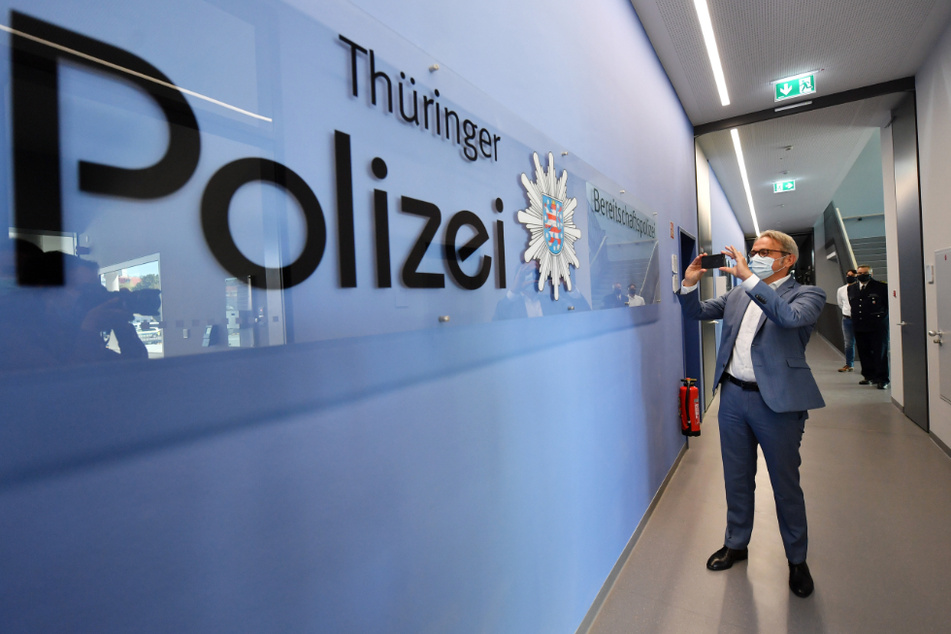 Thüringens Innenminister Georg Maier (53, SPD) besichtigte im August ein neues Gebäude für die Bereitschaftspolizei Thüringen und die Kriminalpolizeiinspektion Erfurt.
