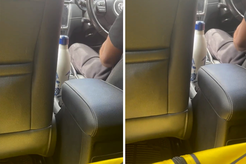 Frau reagiert entsetzt, als sie sieht, was ihr "Uber"-Fahrer während der Fahrt macht