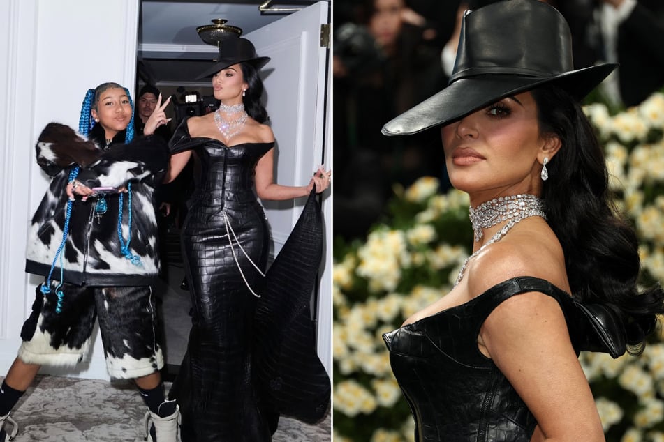 North West (l.) gave her honest take on her mom Kim Kardashian's Met Gala looks on the latest episode of The Kardashians.