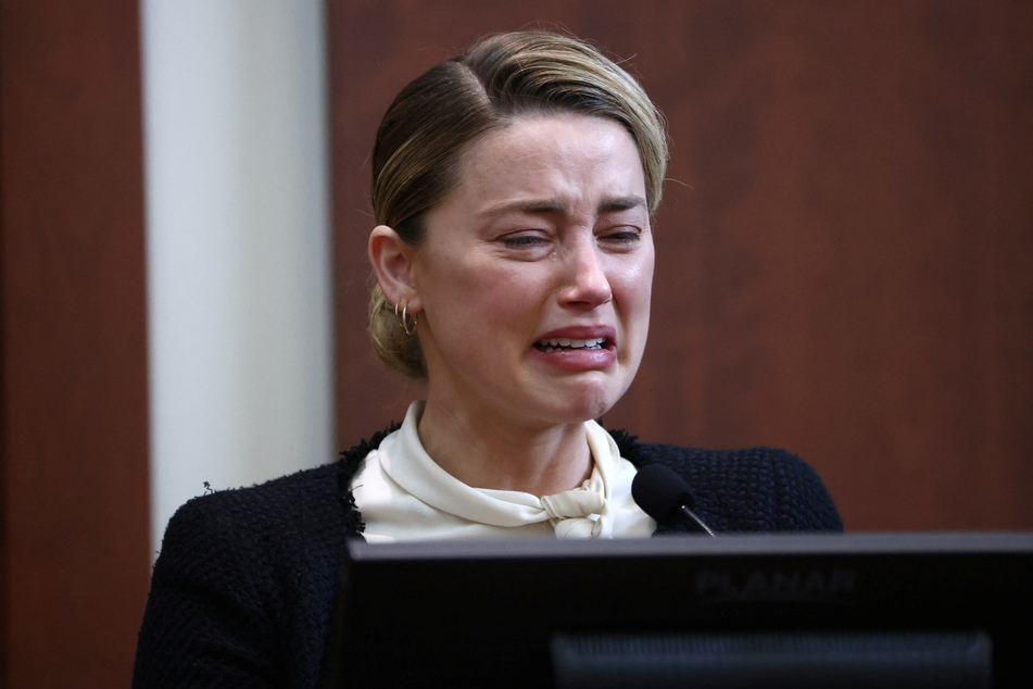 Amber Heard in the courtroom at Fairfax County Circuit Court on Thursday during the defamation case against her ex-husband Johnny Depp.