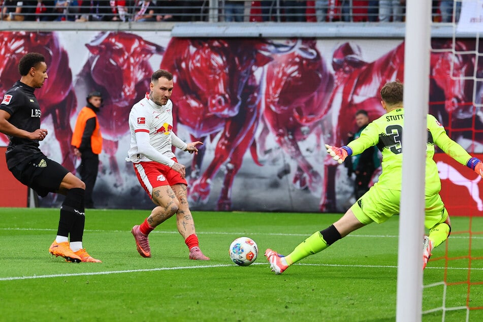 David Raum hätte RB Leipzig nach wenigen Minuten schon in Führung bringen können, scheiterte aber aus kurzer Distanz.