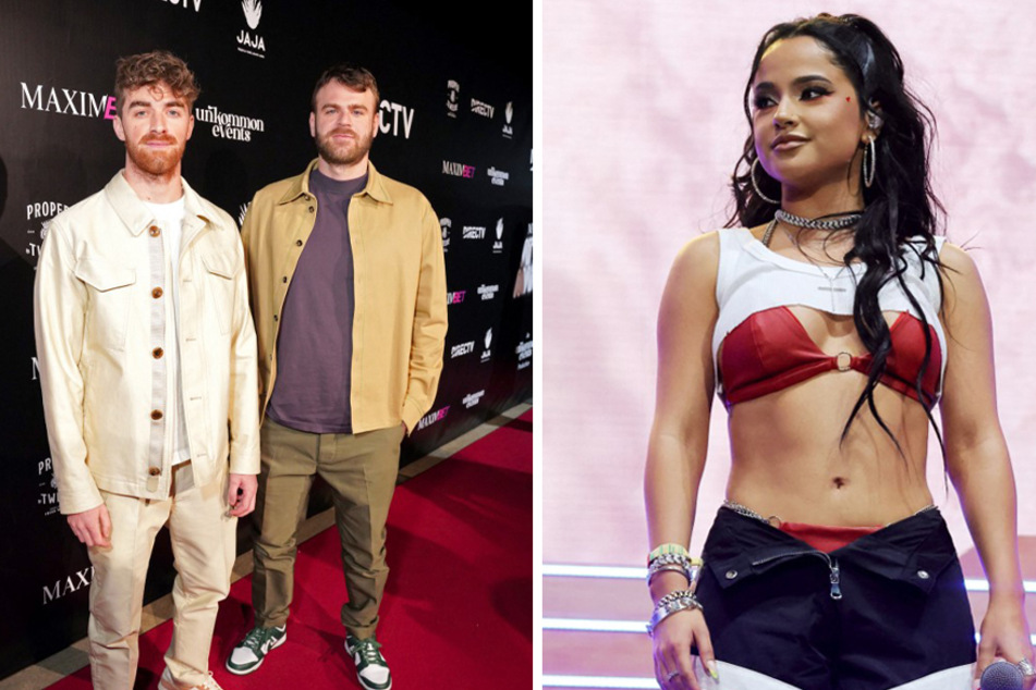 The Chainsmokers (l.) and Becky G (r.) are respectively releasing albums this week.