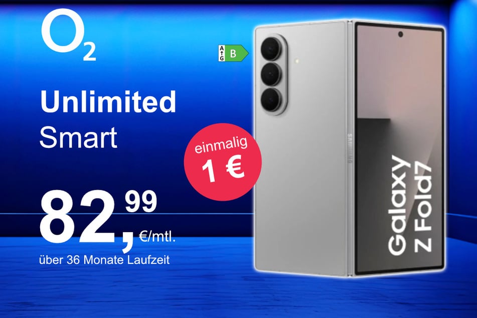 Das Samsung Galaxy Z Fold7 im o2 Mobile Unlimited Smart für einmalig 1 Euro.