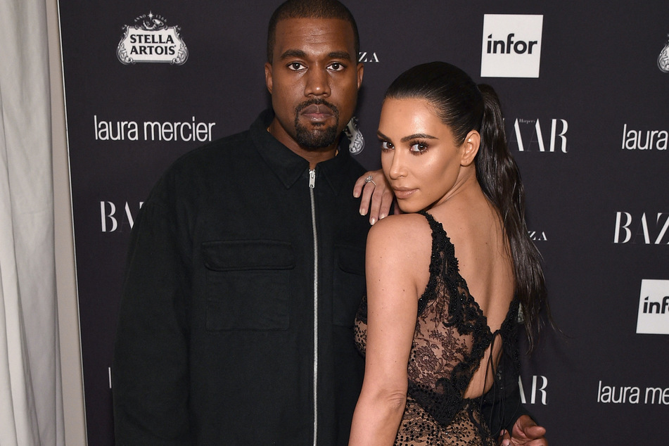 Kanye West and Kim Kardashian kept it amicable during their son's Saint soccer game.