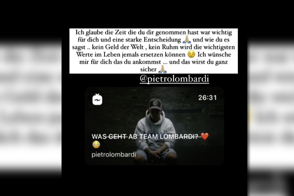 Pietros Ex-Frau Sarah Engels (28) teilte das emotionale Geständnis in ihrer Story bei Instagram. "Ich wünsche mir für dich, dass du ankommst", schrieb sie unter anderem.