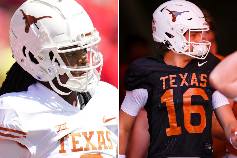 With Quinn Ewers leading Texas football as the starter quarterback this fall, Arch Manning (l.) and Maalik Murphy are battling it out to be named backup.