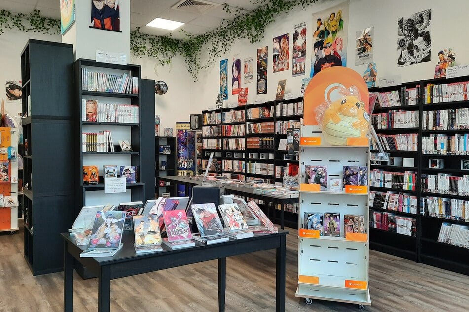 Neben den japanischen Comics werden auch Figuren, Plüschtiere, Prints und allerlei Merchandise verkauft.